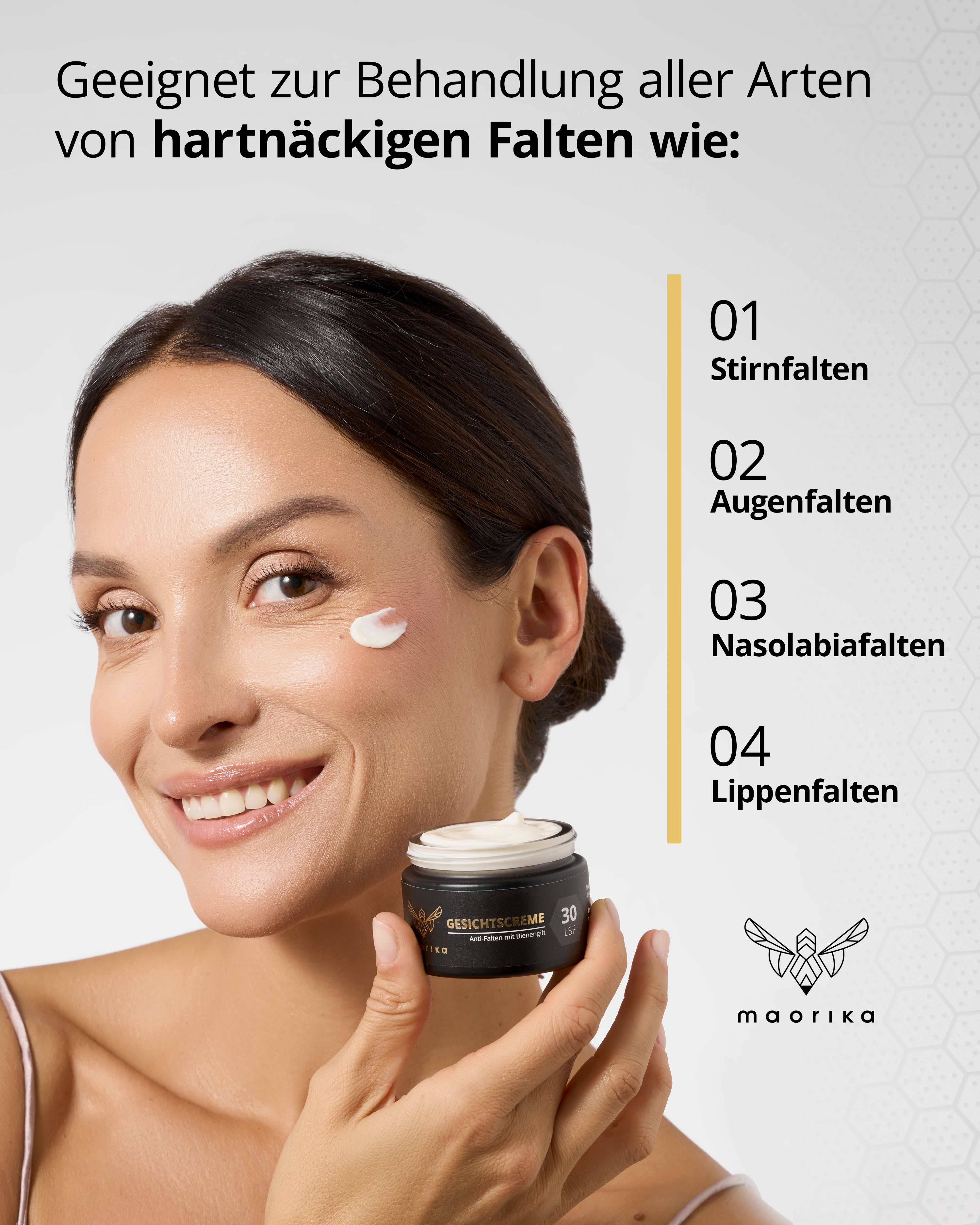 Anti-Falten Creme mit Bienengift LSF30