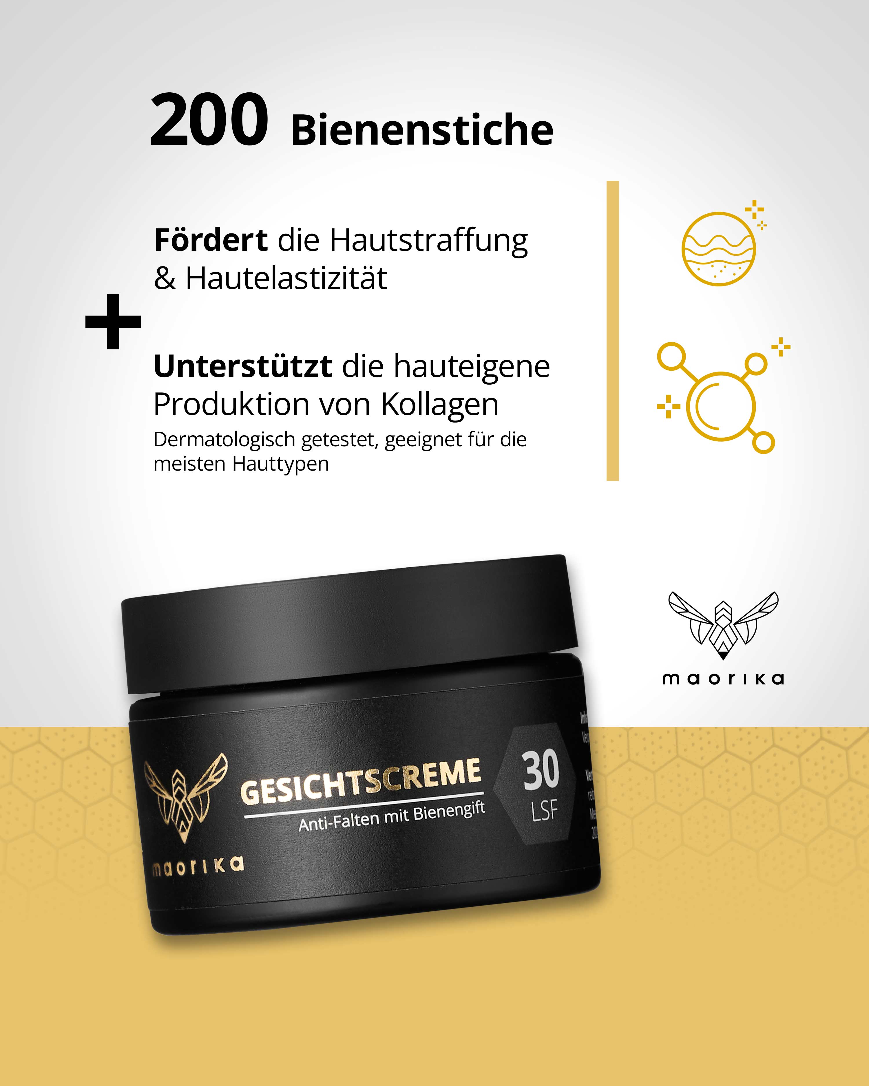 Anti-Falten Creme mit Bienengift LSF30