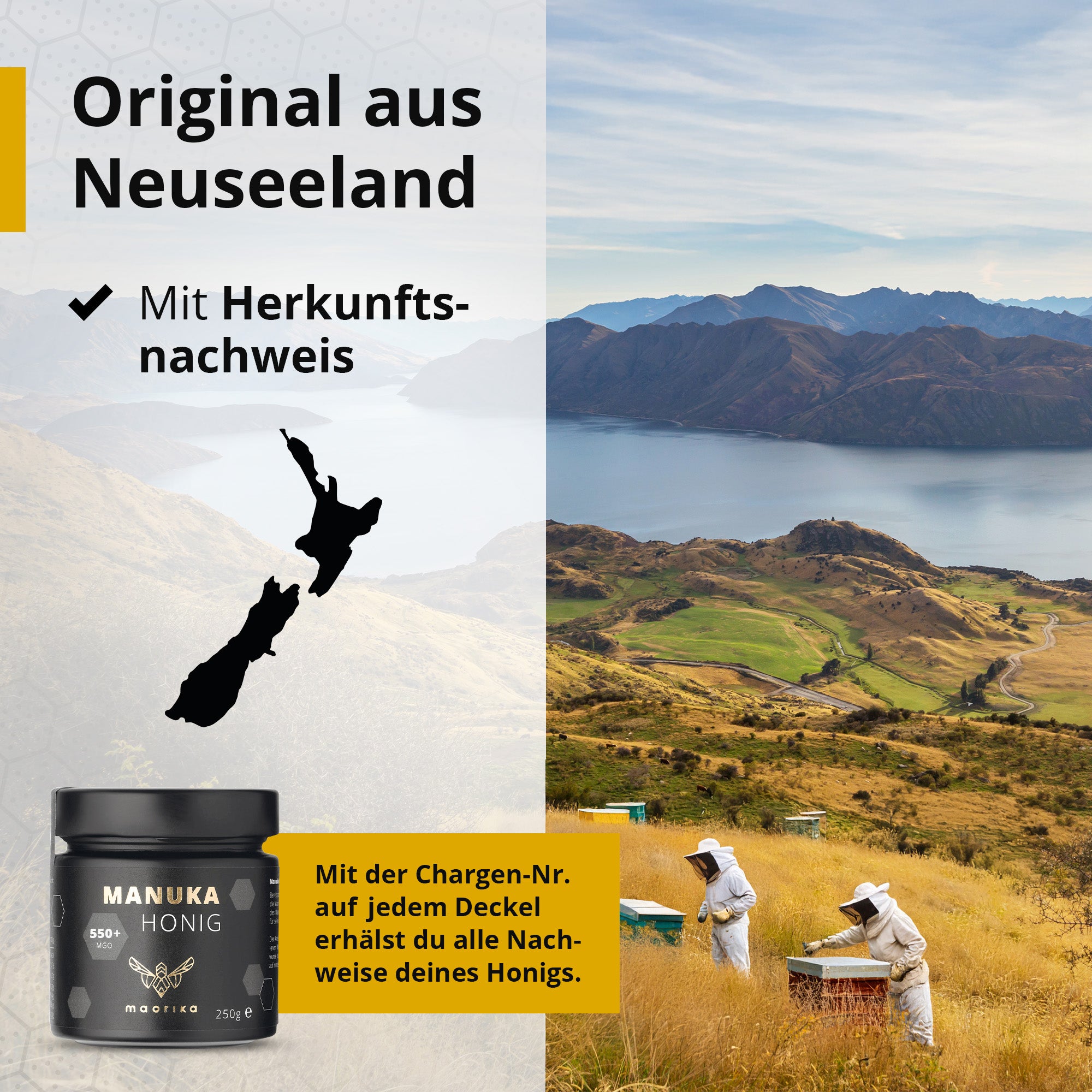 Manuka Honig MGO 550+ mit Geschenken