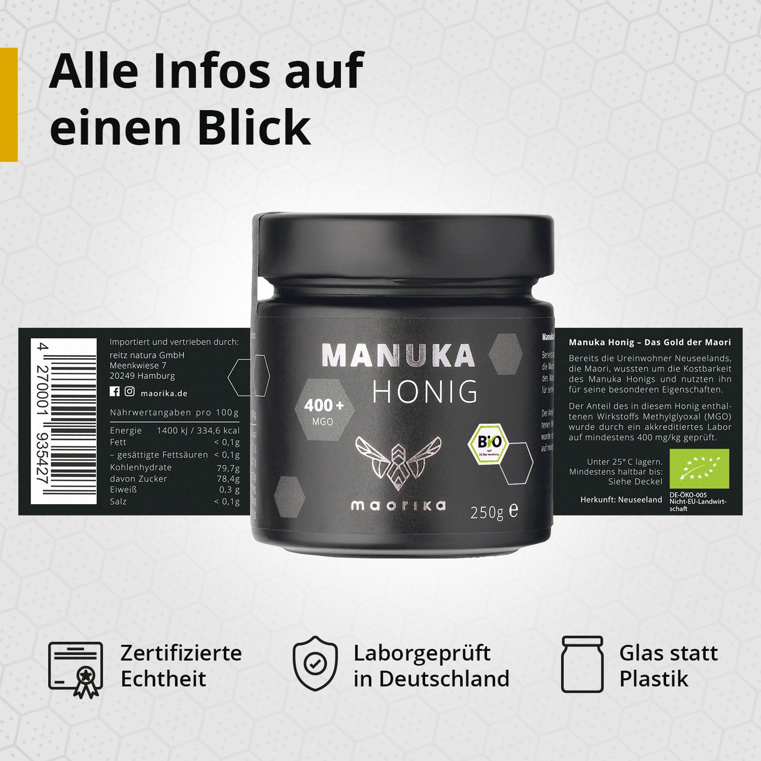 BIO Manuka Honig MGO 400+
