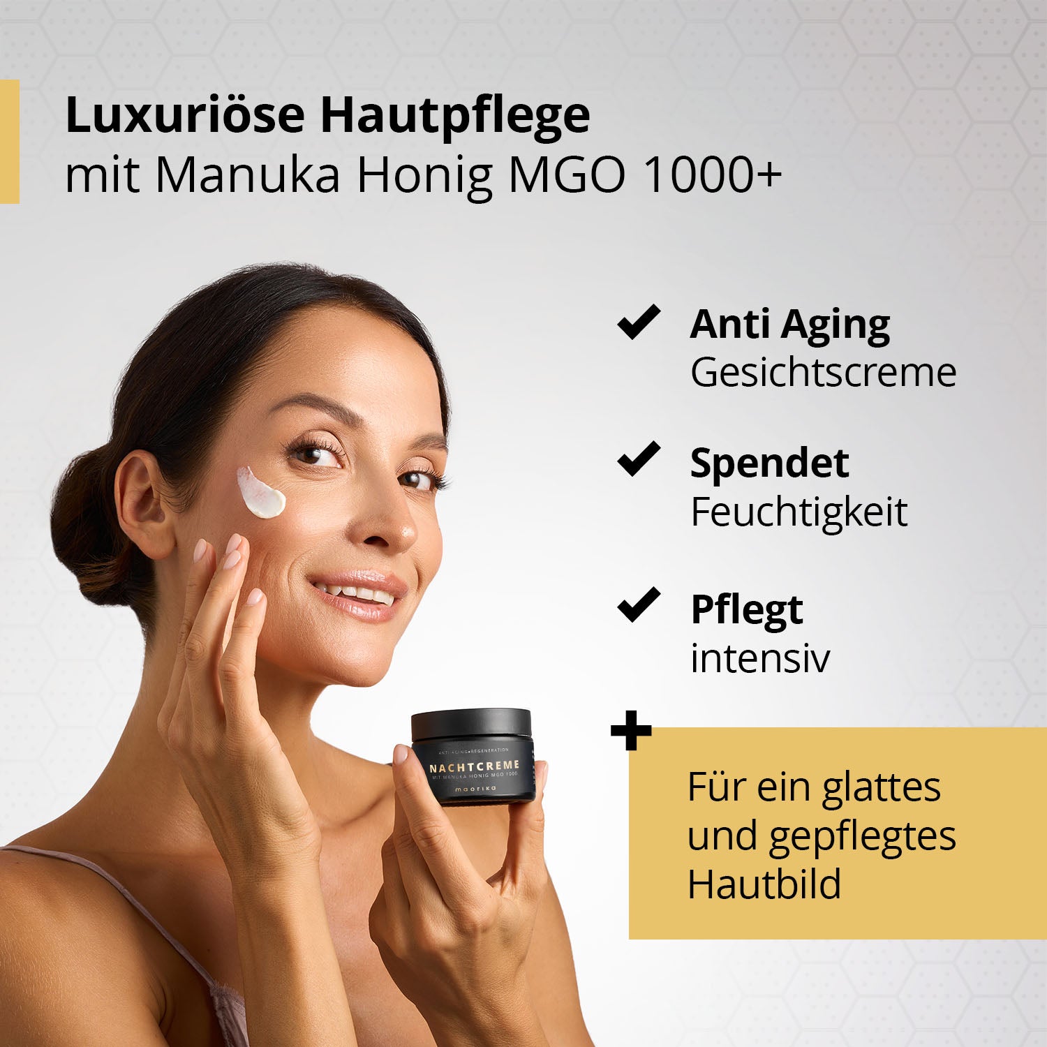 Anti-Falten Nachtcreme mit Manuka Honig MGO 1000