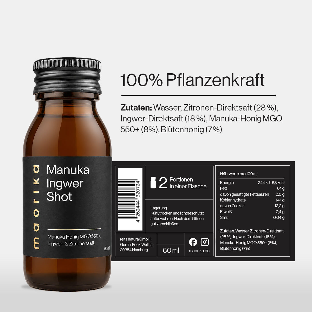 Manuka Ingwer Shots