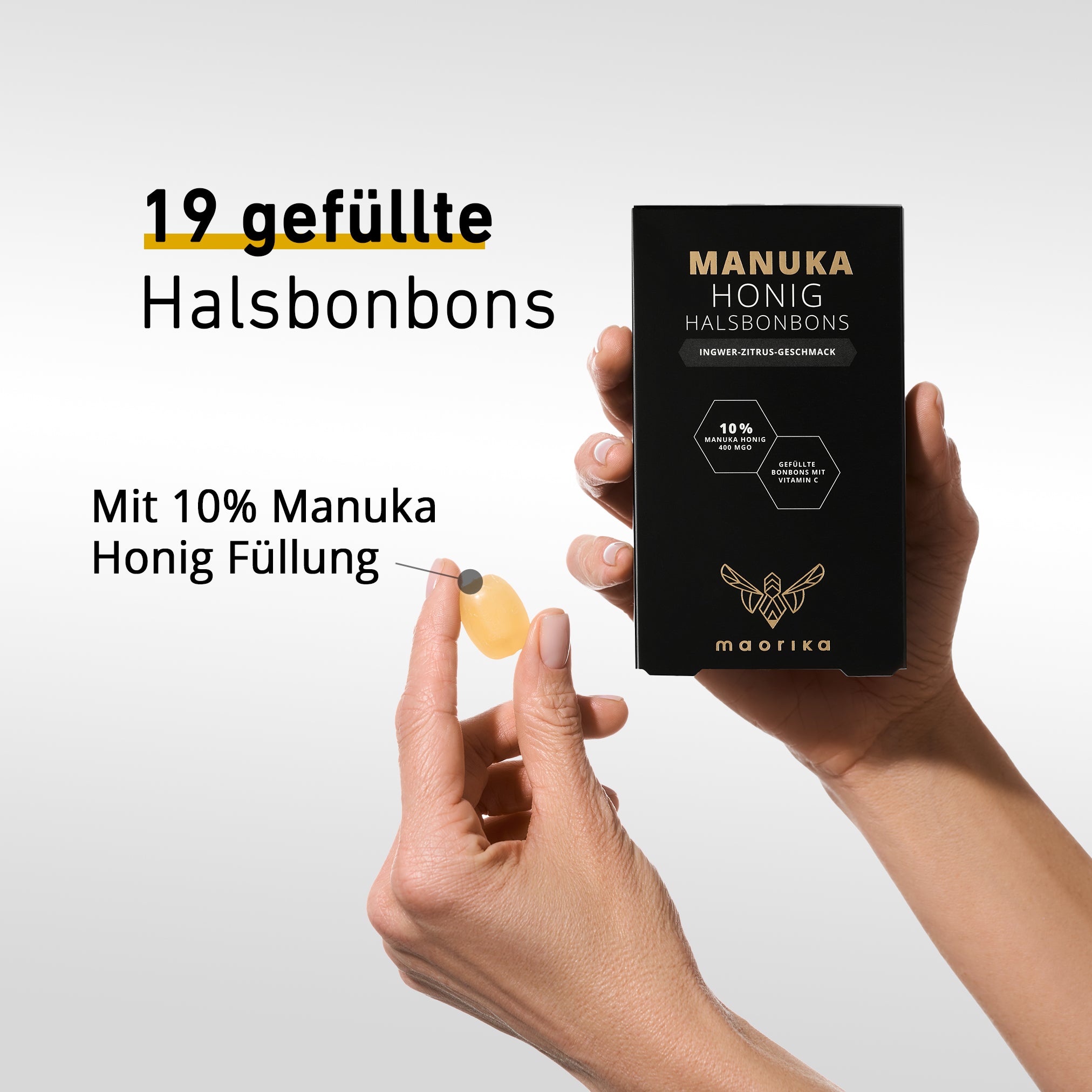Manuka Halsbonbons - Ingwer Zitrus