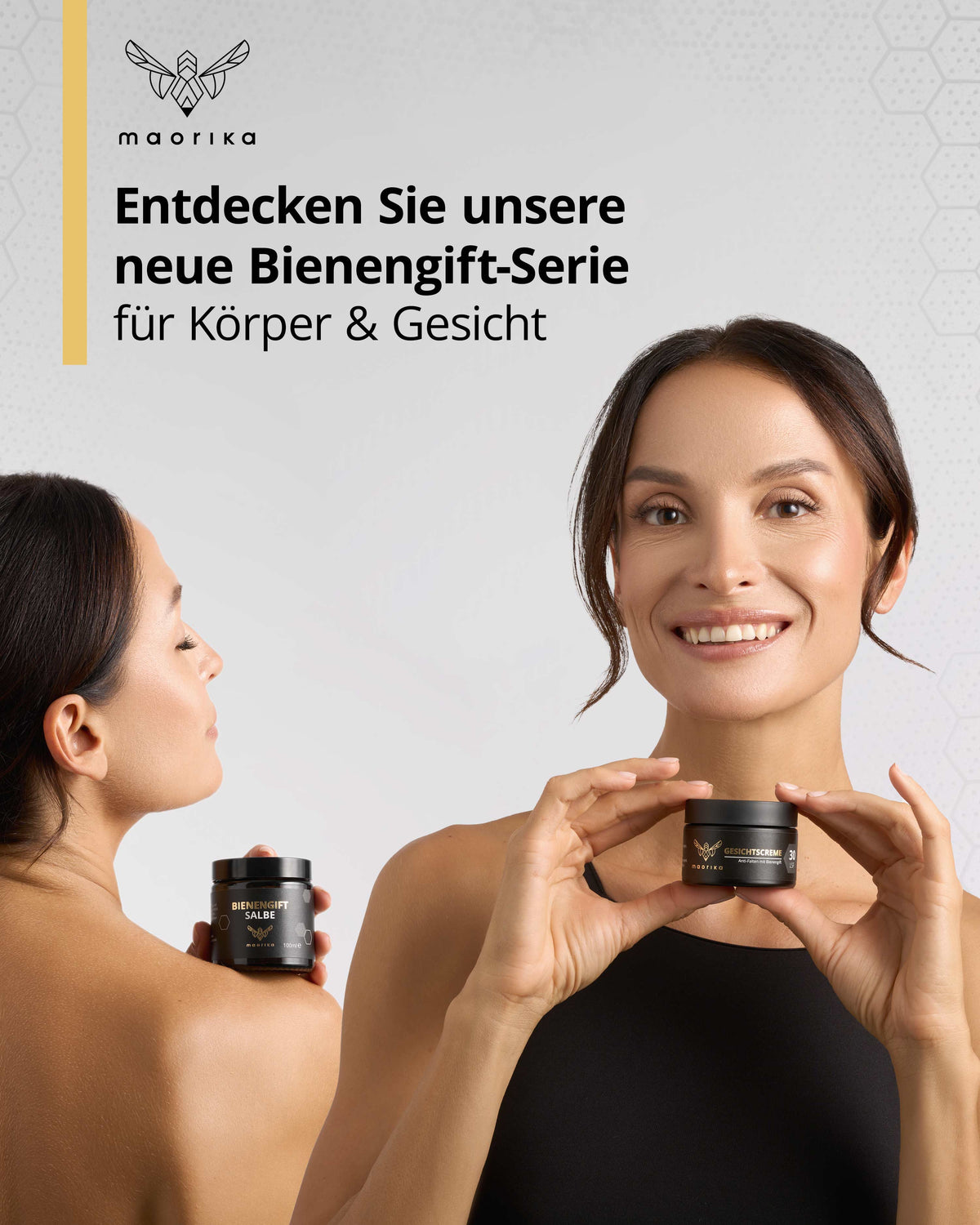 Bienengift Anti Aging Hyaluron Gesichtscrem 50ml inkl. Massivholz Cremspatel