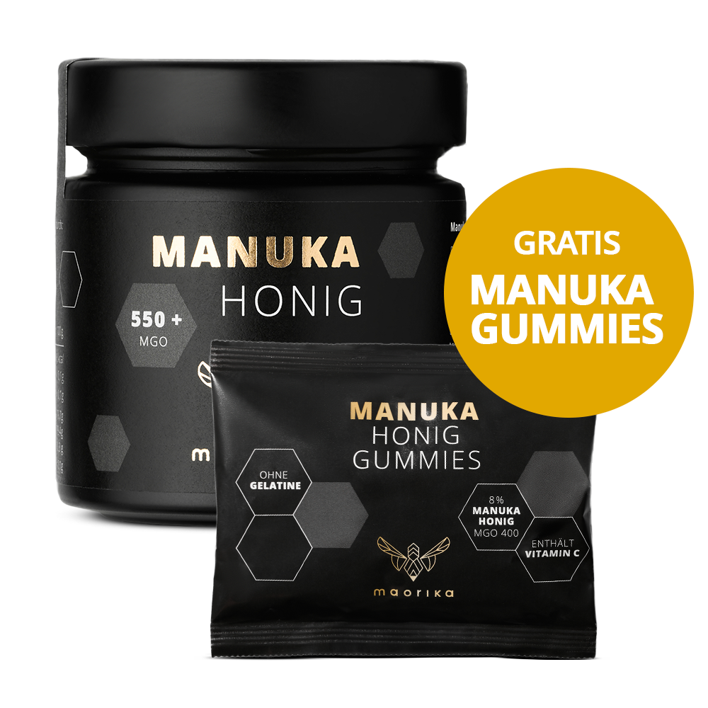 Manuka Honig MGO 550+  & gratis Manuka Gummies