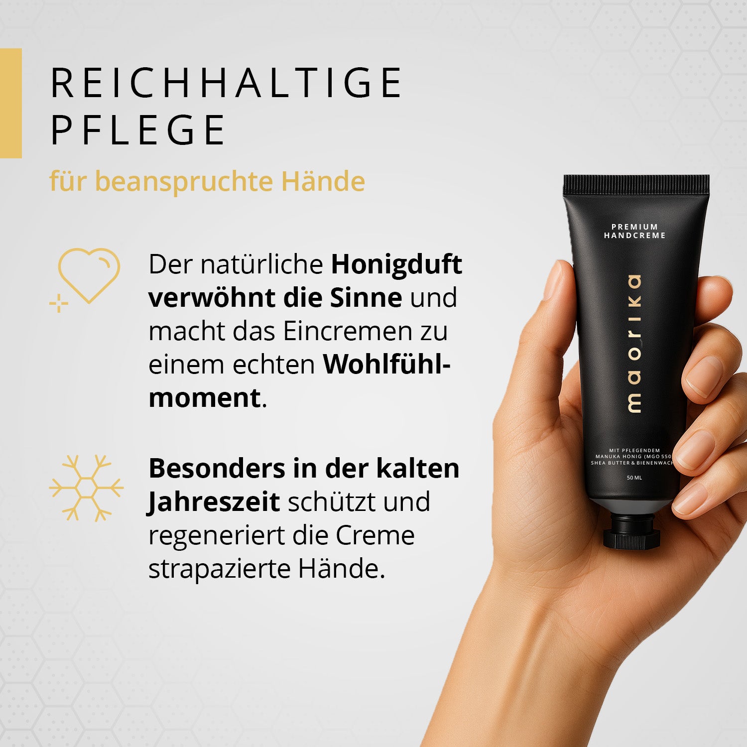 Premium Handcreme mit Manuka Honig MGO 550